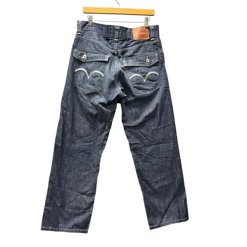 Levi's 569 Jeans Mens 32x30 Loose Straight Blue Denim Flap Pockets Classic
